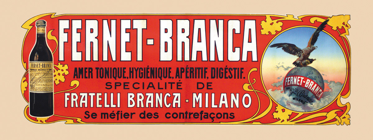 Fernet Branca Eagle Liquor Milan Italy Italia Drink Vintage Poster Repo FREE S//H